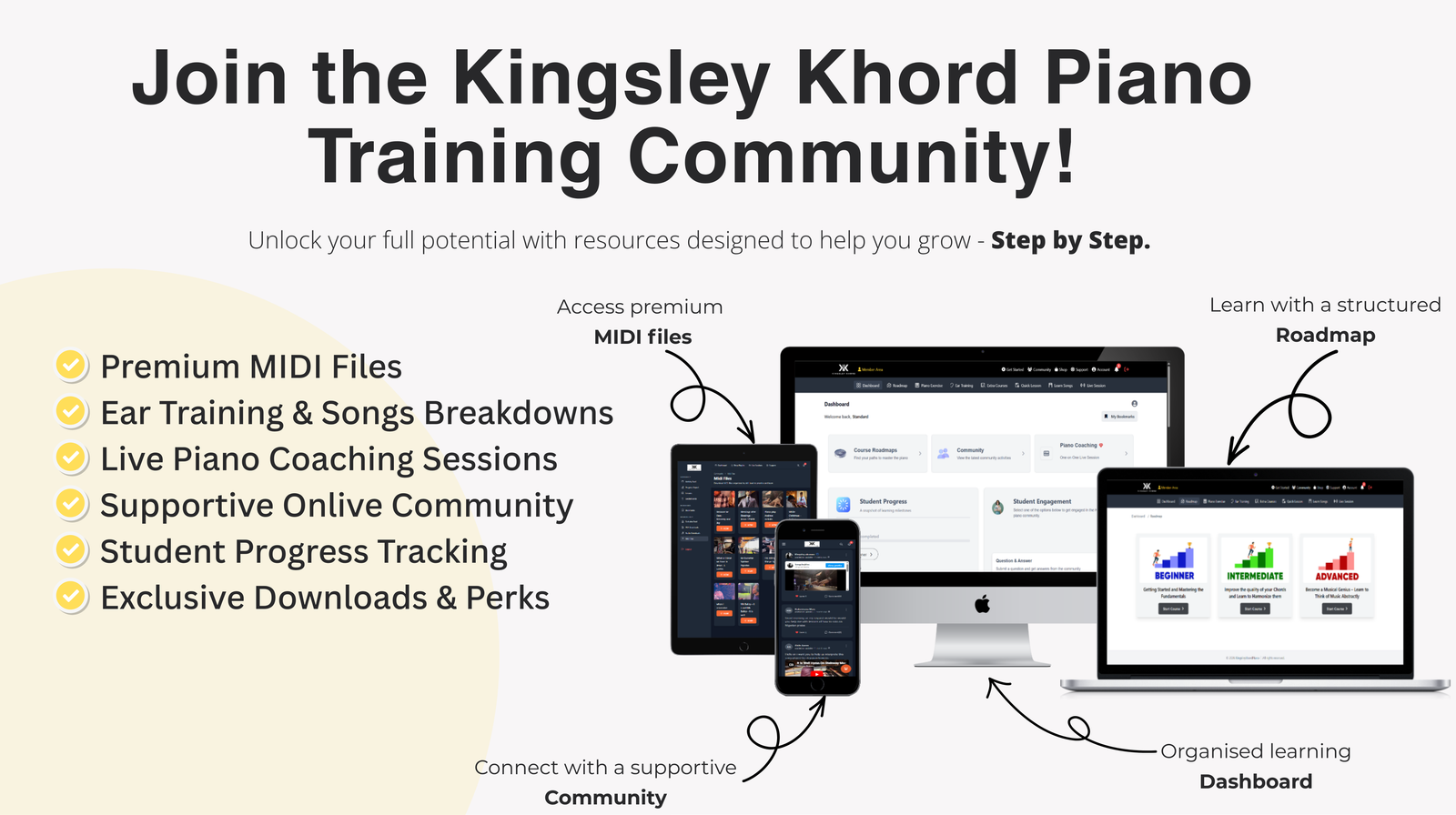 Join the Kingsley Khord Piano Training Community